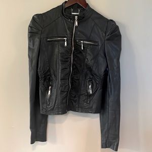 Jou Jou vegan leather moto jacket